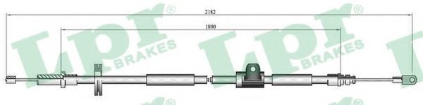 LPR C0923B Cable, parking brake